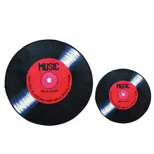 Music Vinyl Record Printed Round Carpet Soft Carpets For Living Room Anti-slip Rug Chair Floor Mat For Home Decor Kids Room