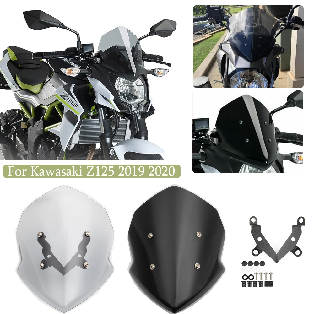 para kawasaki esporte touring windscreen windscreen shield viseira parabrisa com suporte peças da motocicleta