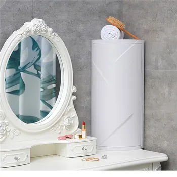 

Double layer Rotating Triangle Bathroom Storage Rack Corner Shower Organizer For Cosmetics Paper Towel Kitchen Sponge Holder