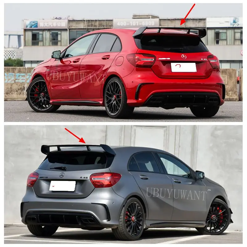 

UBUYUWANTFor W176 A45 ABS Material Primer Car Rear Roof Wing spoiler For Mercedes-Benz A-Class W176 A180 A200 A45 2013-2018