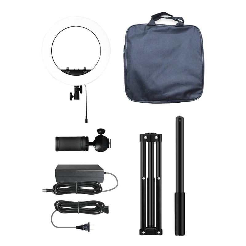 

14 Inch Photography Ring Lamp with Tripod 1.6M for Beauty Makeup Photo Studio Lighting Live Stream US Plug