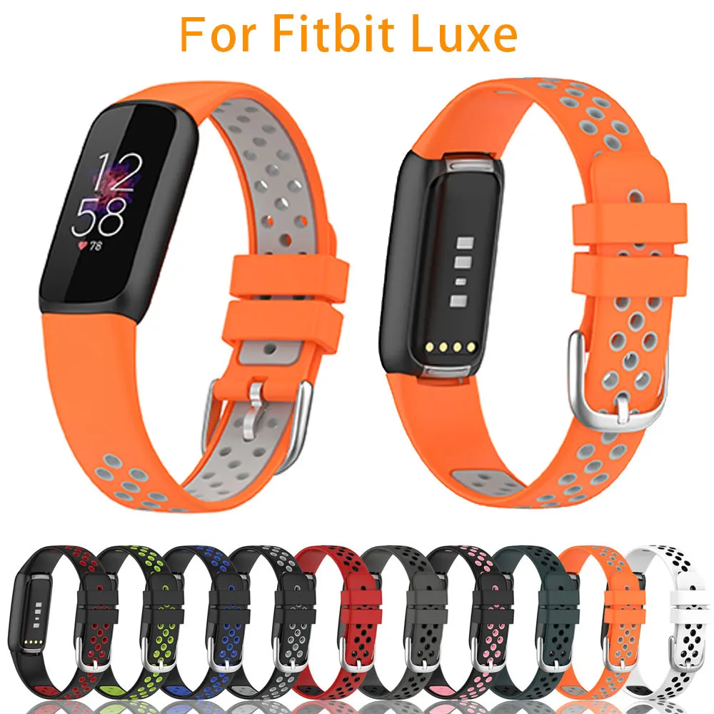 Silicone Watch Strap Wristband Bracelet Band Replacement For Fitbit Luxe  Smart