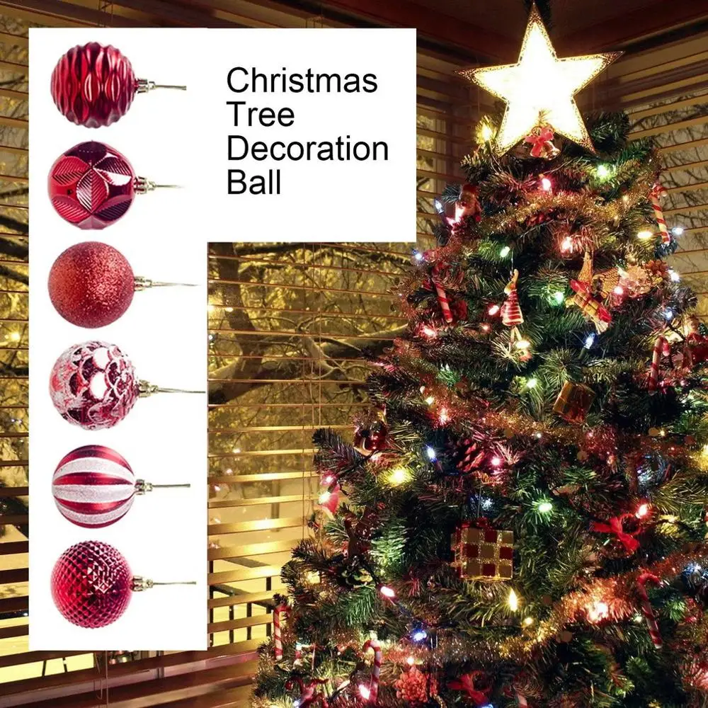 

12pcs/lot 60mm Christmas Tree Decor Ball Baubles Xmas Party Hanging Ball Ornament Decoration Xmas Hanging Home Christmas Decor