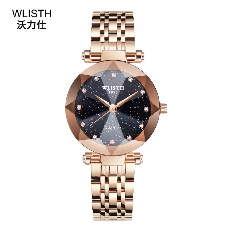 

Women Watches Luxury Starry Sky Watch Rose Gold WLISTH Luminous Quartz Watch Magnet Buckle Magnetite Ladies Watch Reloj Mujer