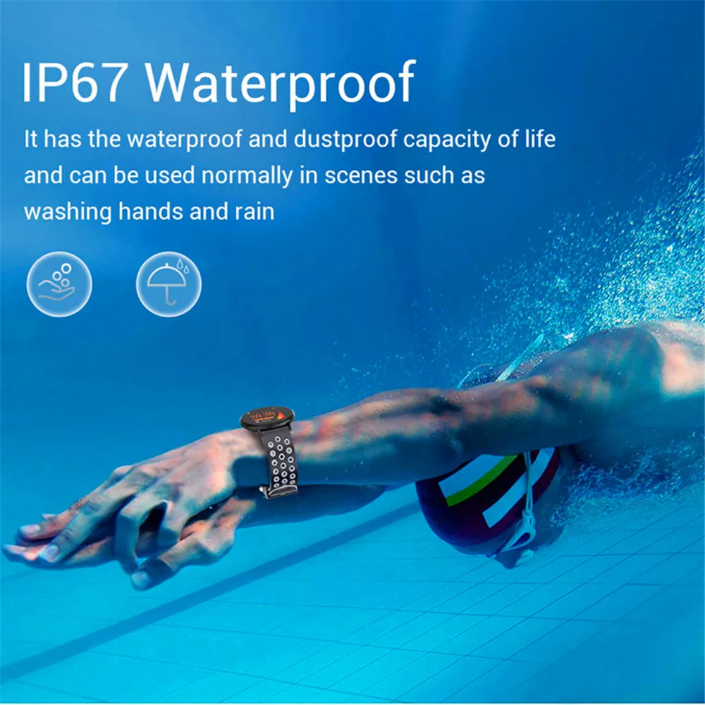 Smart Watch Men Blood Pressure Smart Clock Round Waterproof Smartwatch Women Sport Health Bracelet  - 4000352000099