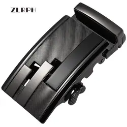 Zlrph cinto de couro genuíno masculino, cinto masculino fashion designer automático tira com fivela calças