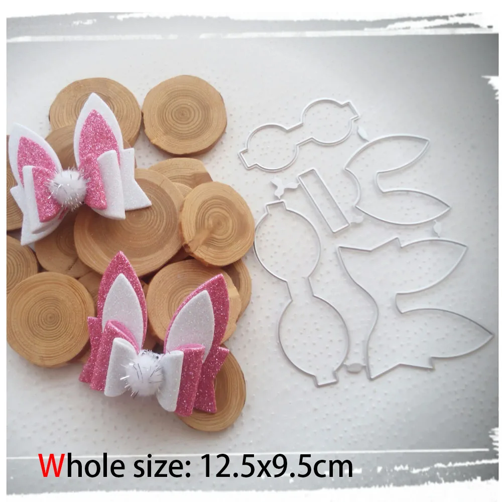 

Rabbit ear shape bowknot die Craft Metal Cutting Dies cut Cute Scrapbooking Album DIY Paper Card Craft Embossing Die Cuts