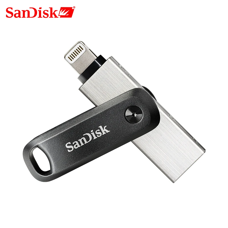 SanDisk iXpand Flash Drive Go SDIX60N 128GB 256GB PenDrive USB 3.0 Disk OTG Lightning Connector Pen Drive for iPhone & iPad apple pen drive USB Flash Drives