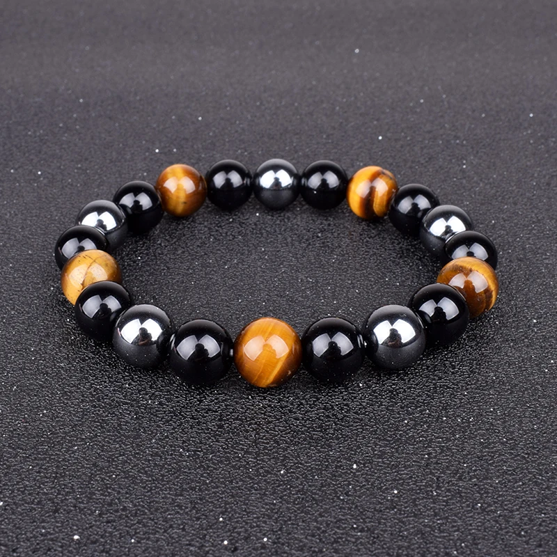 Natural Tiger Eye Hematite Bracelets Men Obsidian Magnetic Health Protection Balance Beads Bracelets Women Reiki Healing Jewelry - Image 6