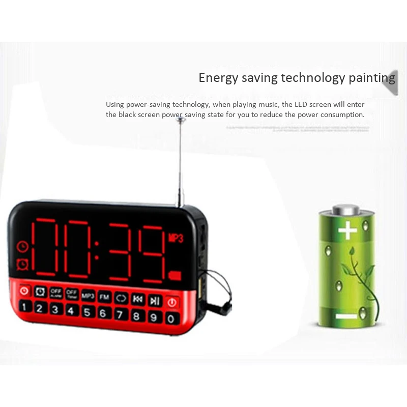 Светодиодный Будильник Радио цифровые часы многофункциональный таймер ...