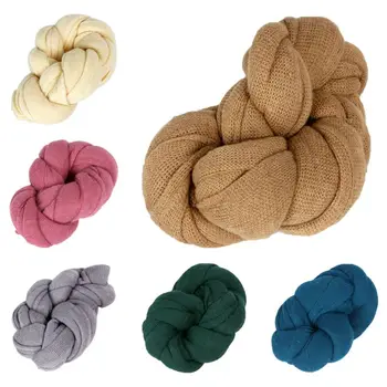 

Stretch Baby Blanket Infant Photography Props Solid Color Newborn Photo Wraps F3ME