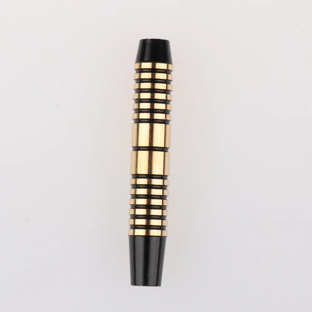 16g Coated Black Solid Brass Barrel for Soft/Steel Tip Dart - Set of 6