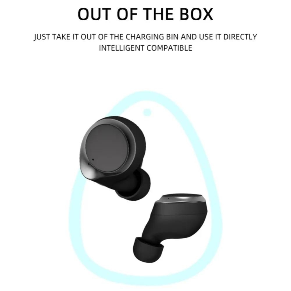 Беспроводные Bluetooth наушники Bluetooth 5,0 двойные наушники с шумоподавлением стерео TWS гарнитура подарок с зарядной коробкой