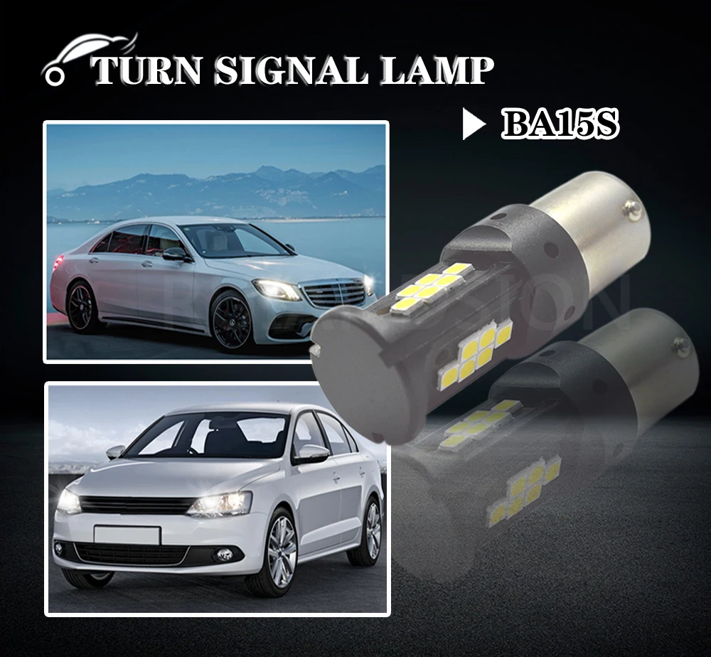 0.54A High Power 3030 18smd led S25 1156 BA15S P21w car turn signal Lights Source parking lamp auto Tail Bulb 12-24V No-polarity