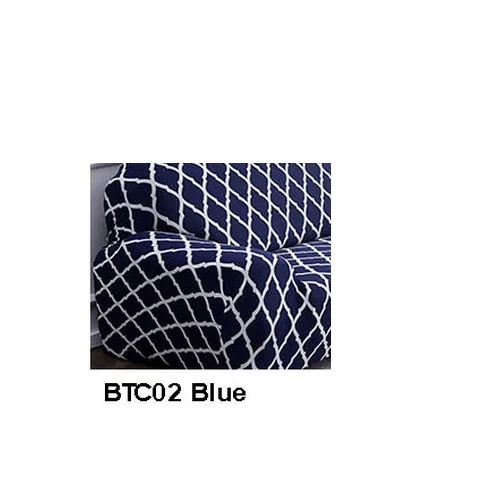 BTC02 blue Эластичный чехол для дивана диван офисное кресло с подлокотниками Чехлы для домашнего Гостиная полиэстер+ спандекс стрейч 1/2/3/4 сиденья для диванов - Цвет: BTC02 blue