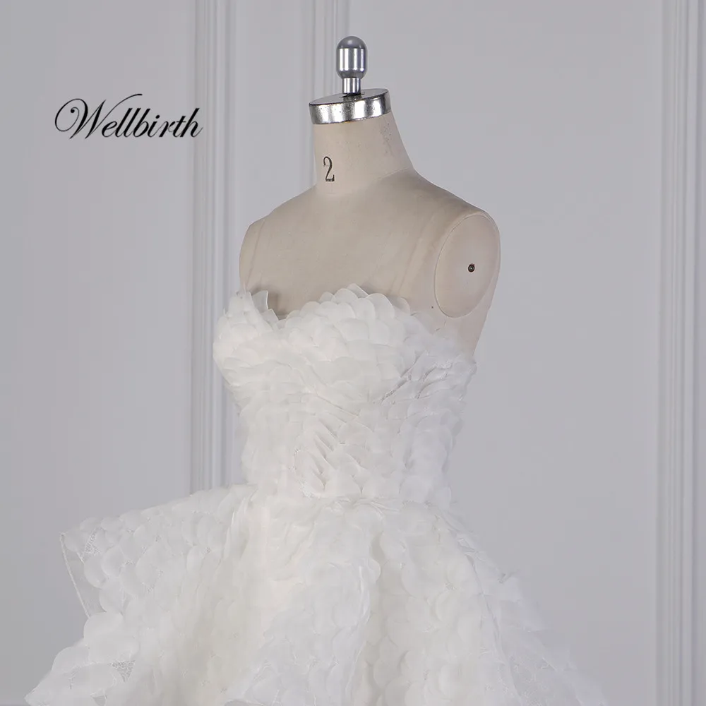Реальное изображение Wellbirth Vestido de novia свадебное платье с вырезом-сердечком кружевное свадебное платье LC056