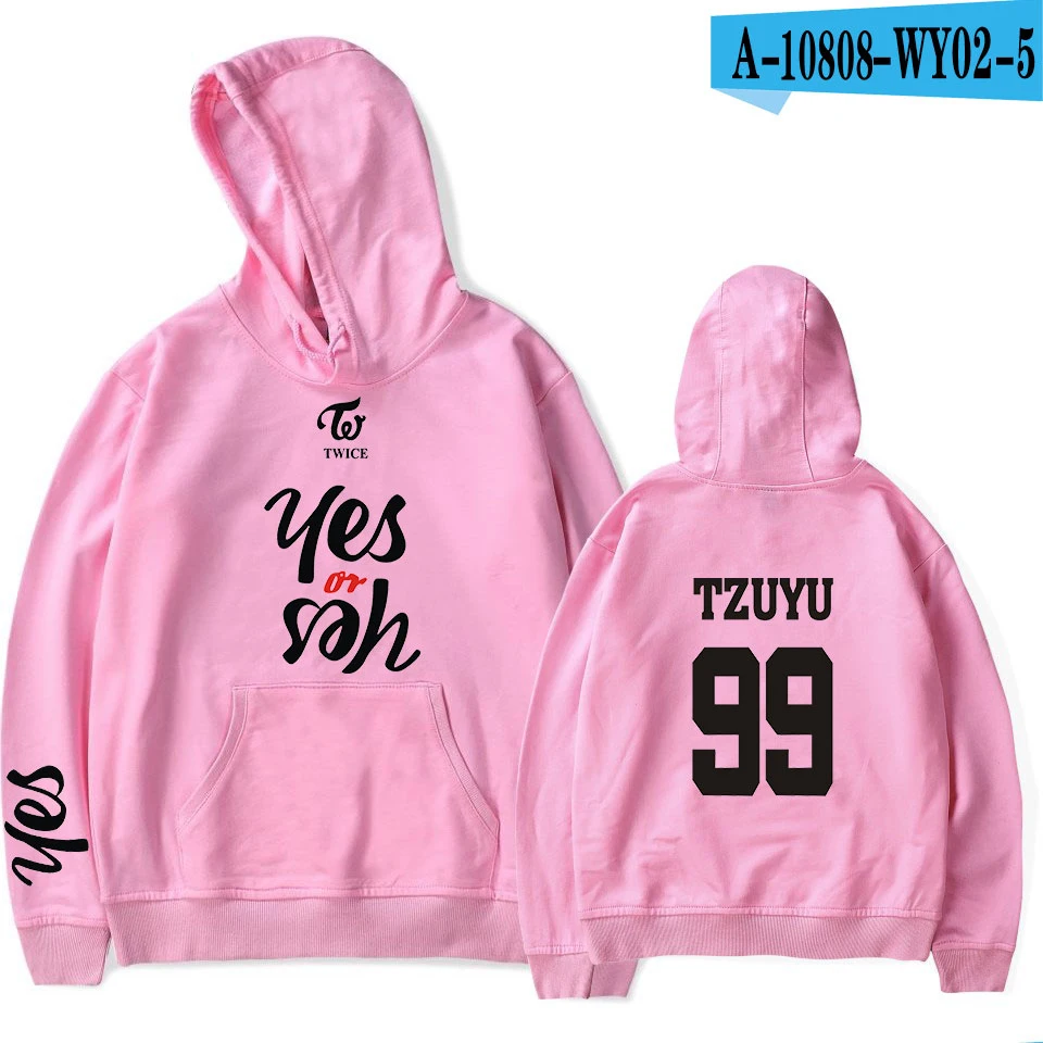 K-pop Twice женские толстовки yes or yes Twice пуловер с капюшоном Популярные Idol Bangtan мальчики Хип-хоп одежда больших размеров Топы - Цвет: Color  25