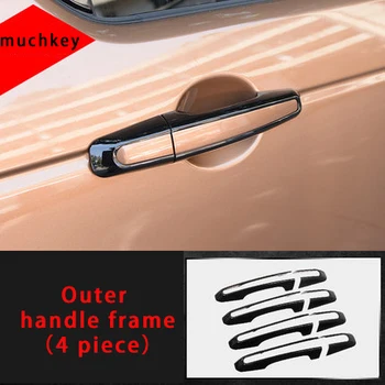 

Outer Handle Frame Molding Trim For Jaguar F Black 4pcs Space
