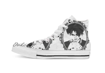 

ROBERT SMITH Custom Casual High Top lace-up Canvas shoes sneakers Drop shipping
