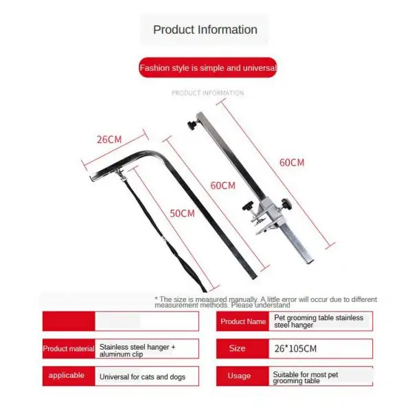 Dog Grooming Arm Pet Grooming Table Bracket Cat Bath Strong and Tough Pet Dryer Holder Table Hanger Accessories  