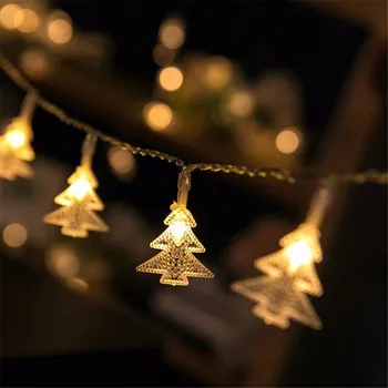 

Battery Operated 10 LED Fairy Garland LED Christmas Tree String Lights Christmas Garland Decor Holiday Wedding Home Indoor