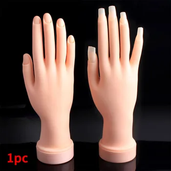 

Professional Simulation Practice Hand Model Nail Art Reusable Bendable Finger Beginners Fake Training Salon Decorative Manicure