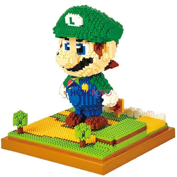 

1701pcs 161 Micro Building Block Green Super Mario DIY Mini Building Diamond Blocks Home Game Assemble Educational Toy