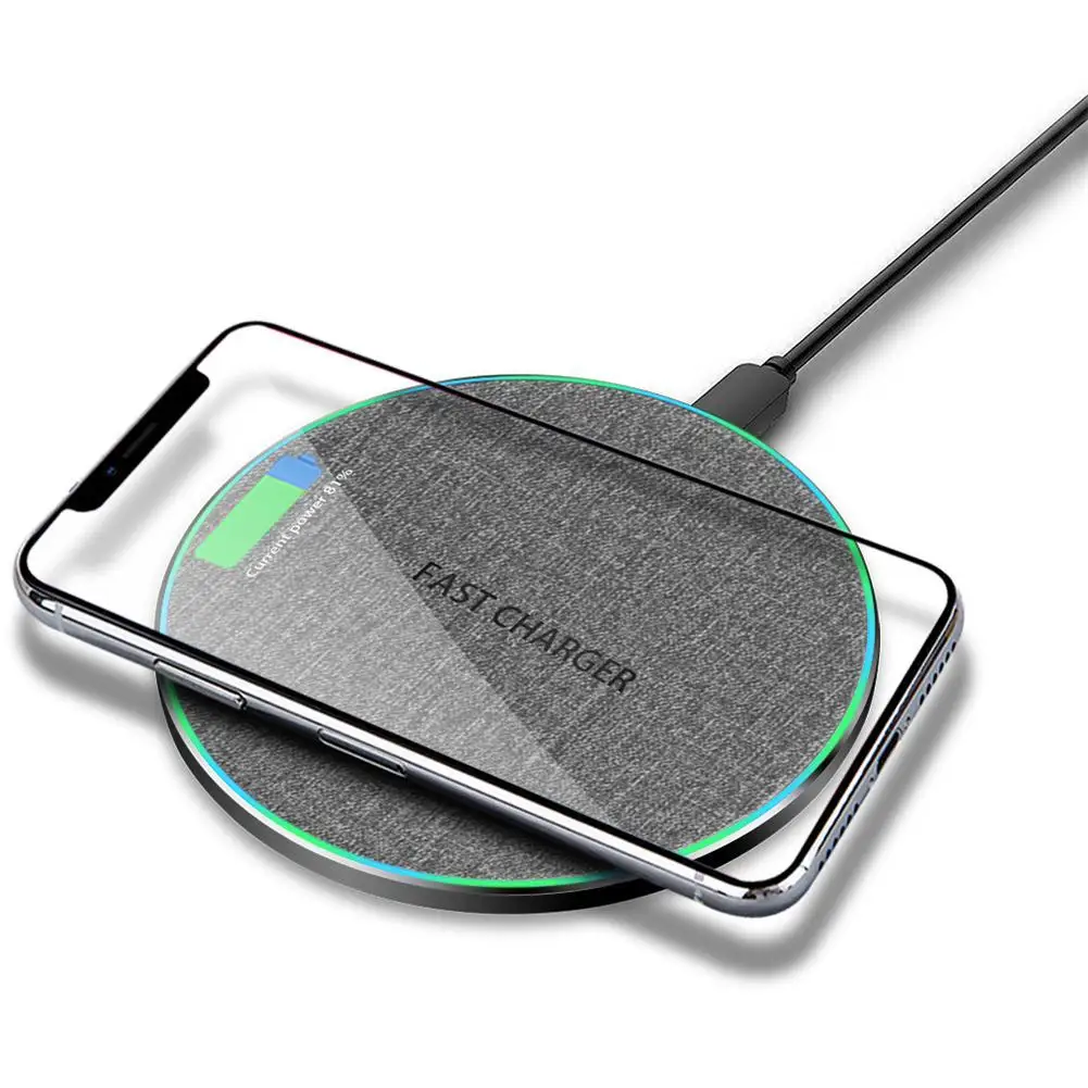 15 Вт Быстрое беспроводное зарядное устройство USB C Qi сертифицированная