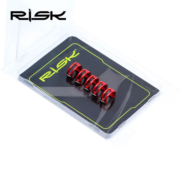 Risk, направляющая для велосипедного корпуса, c-зажимы, пряжка, алюминий, MTB, дорожный велосипед, сосновый кабель, Пряжка для велосипеда, u-образный фиксированный тормоз, блокирующие узлы - Цвет: Red