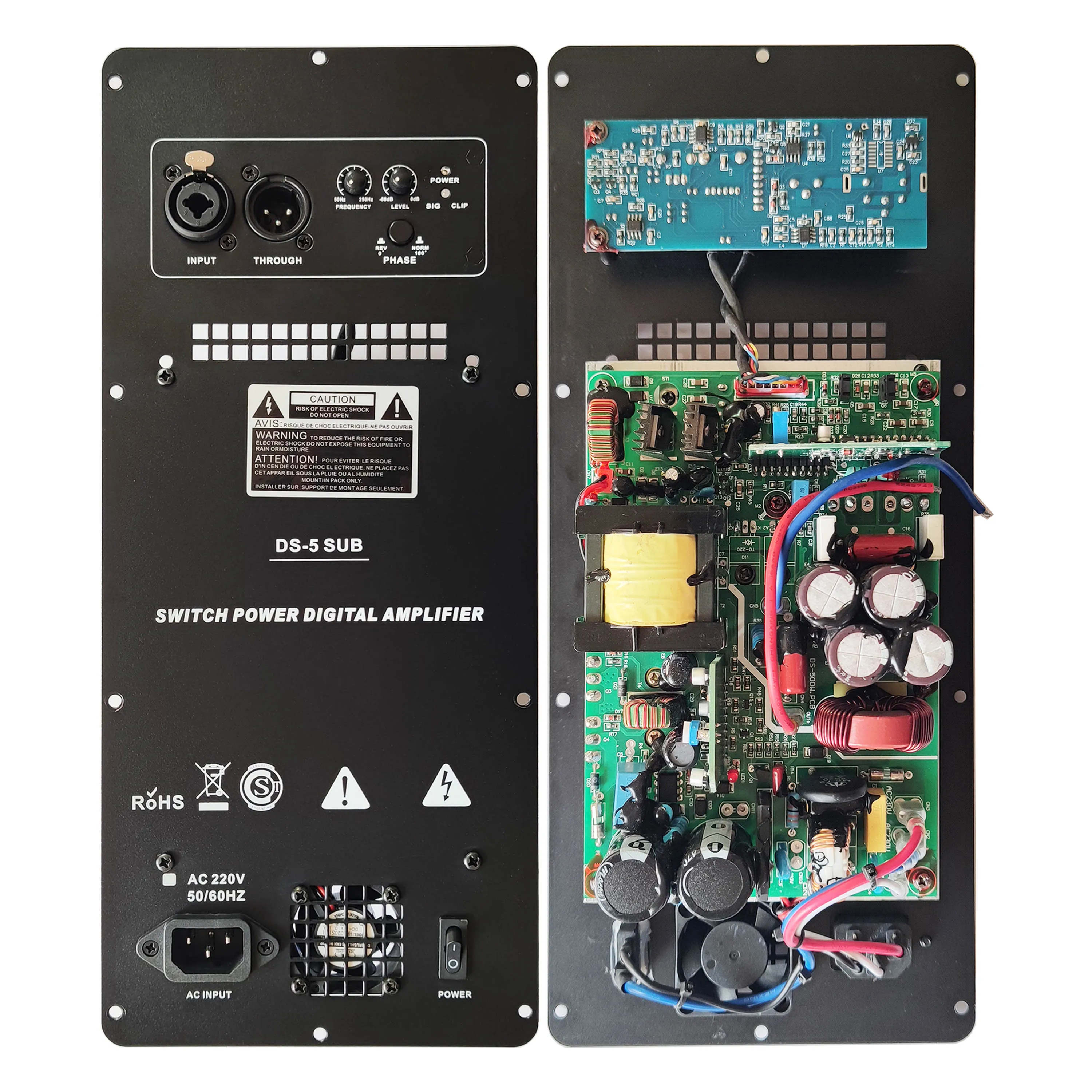 Цифровой усилитель мощности 110 В/220 В класс D 500 Вт Hi-Fi аудио модуль активный чистый