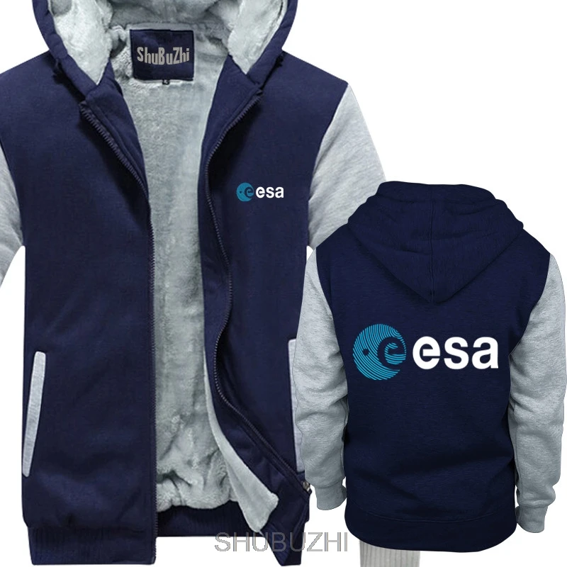 ЕКА Европейский космического агентства Символ Логотип пространство помешанный ботаник Мужская зимняя Толстовка для девочек, плотное пальто sbz4322