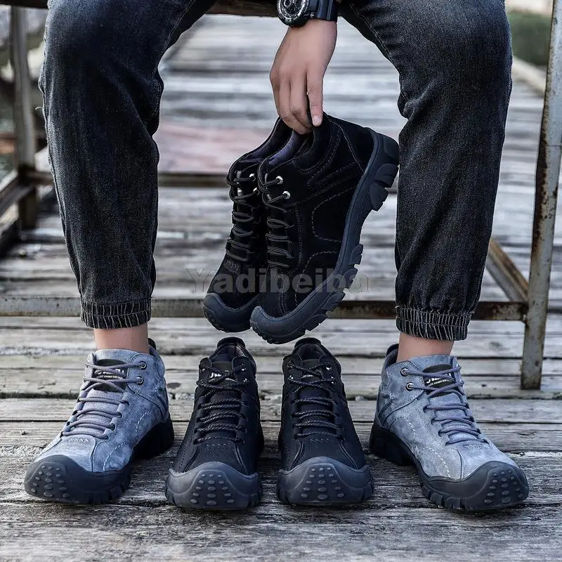 Steel Toe Safety Boots for Men Work Shoes Winter Warm Waterproof Work Boots Industrial Safety Shoes Men Construction Sneakers