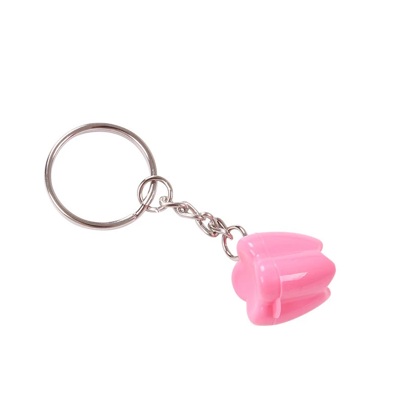 Key chain pink XZJJA 10-20 шт. форма зуба Детские коробки для хранения молочных зубов детская Силиконовая зубная щетка для малышей Органайзер мини пластиковый контейнер маленькая коробка - Цвет: Key chain pink