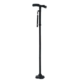 

Magic Cane Folding LED Light Safety Walking Stick 4 Head Pivoting Trusty Base For Old Man T Handlebar Trekking Poles Cane New