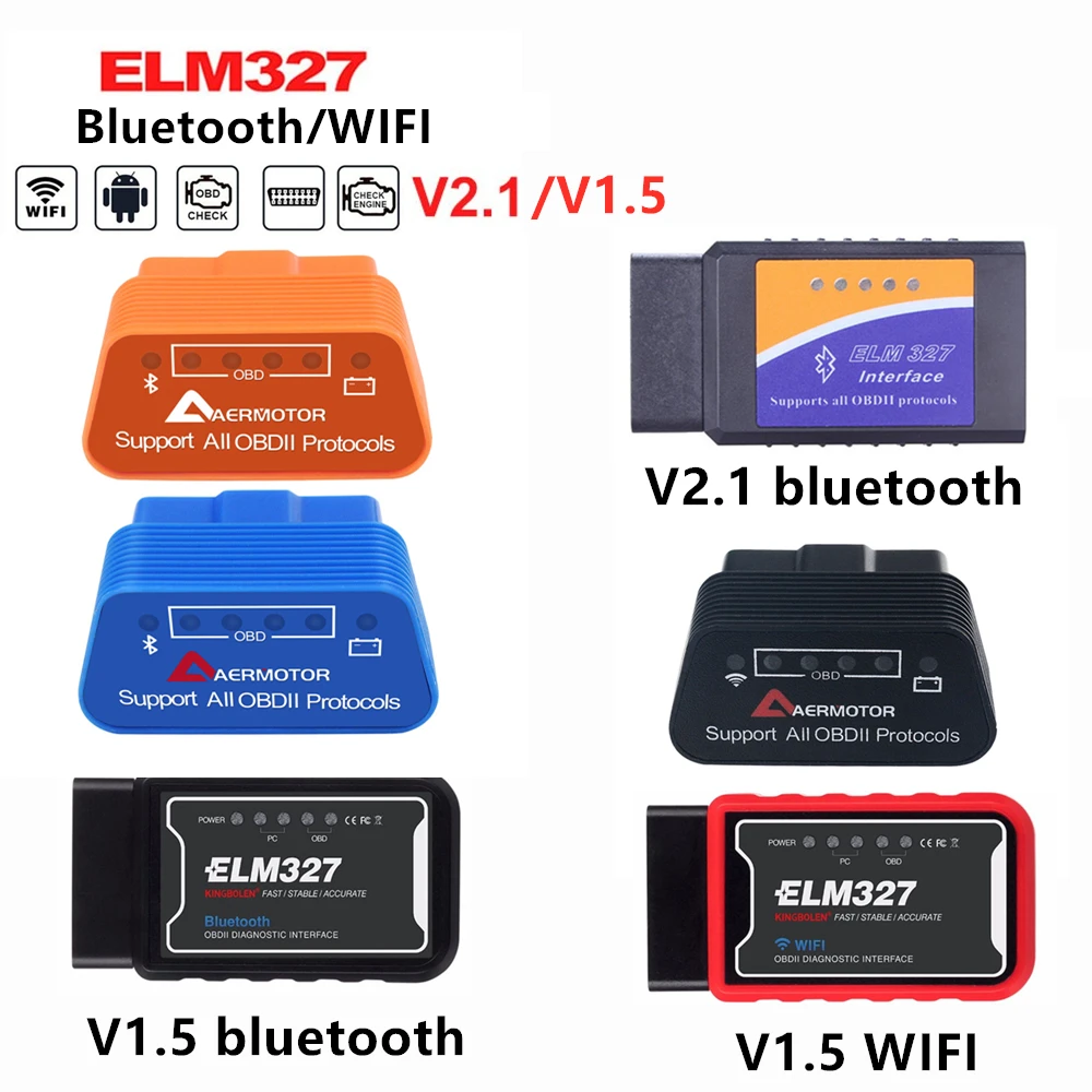 V1.5/v2.1 ELM327 obd2 сканер OBD Автомобильный диагностический инструмент мини