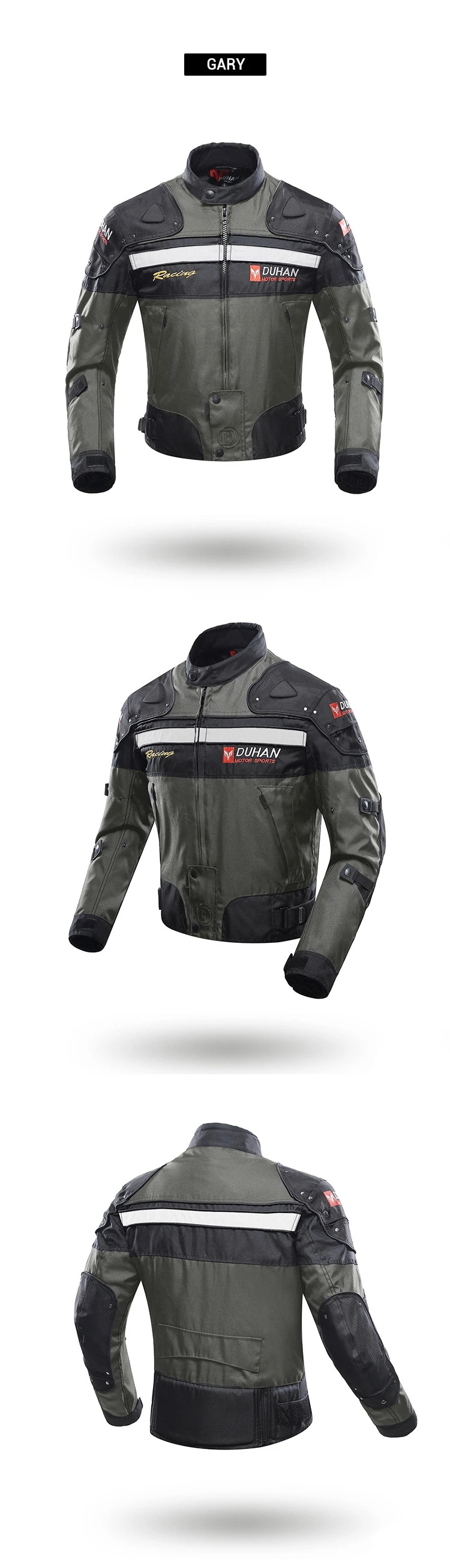 DUHAN, Мужская мотоциклетная куртка для мотокросса, для гонок по бездорожью, бронежилет+ защитные штаны для езды на коленях, комплект одежды, черный, синий, красный