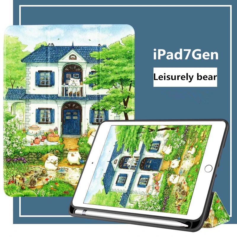 Чехол для планшета ipad 10 2 2019 чехол книжка Apple 7 дюйма A2200 A2198 A2232 умный защитный