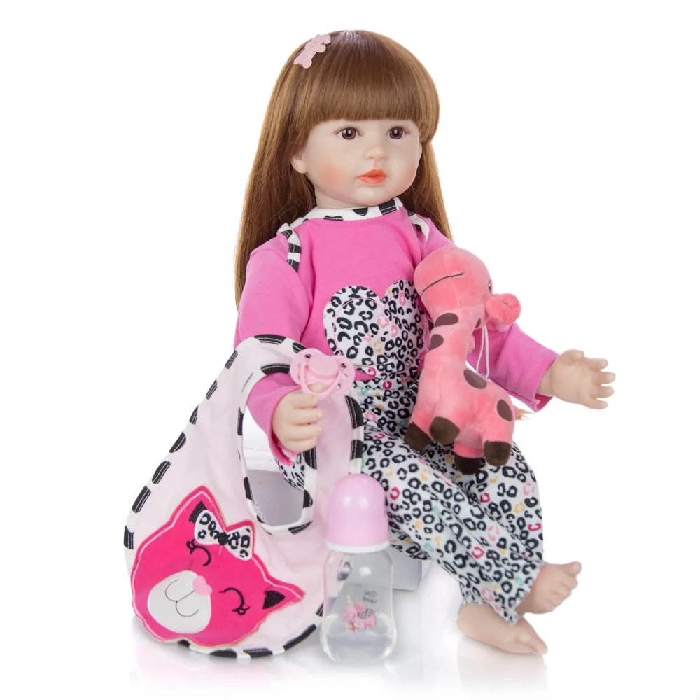 

60cm Big Bebes Reborn Toddler silicone vinyl Doll Toys Lifelike sweet girl princess doll toys for chidren present