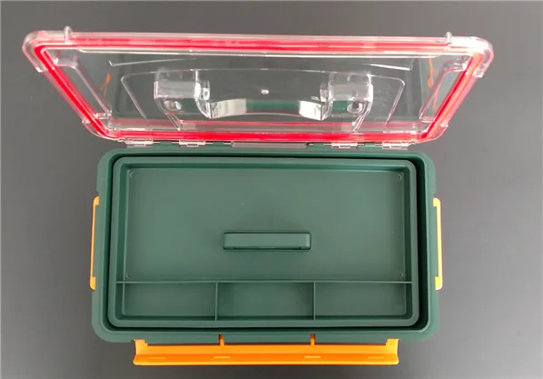 

A Flat Fishing Gear H518 Pp/PC Material Hand Lure Box Plastic Box Toolbox