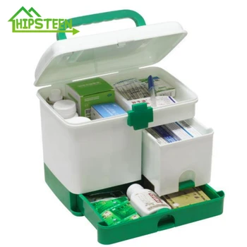 

Large Family First Aid Kit Box Medicine Medical Storage Box Medical Plastic Drug Gathering Organizer Boxes Storage Container