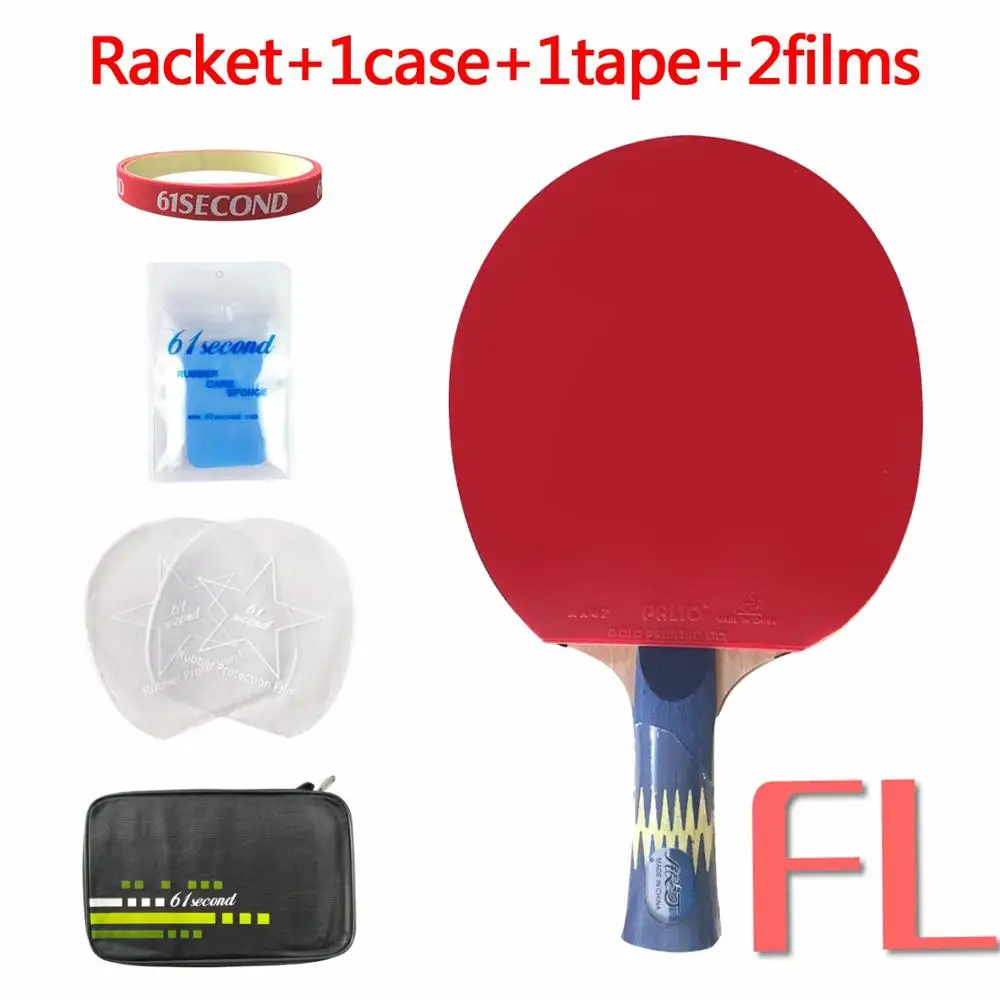 FL racket F 1case Профессиональная комбинированная ракетка YINHE W6 для настольного тенниса с Палио AK47 желтая и Палио AK47 синяя Резина с губкой - Цвет: FL racket F 1case