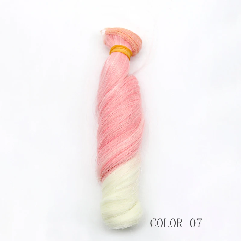 Moda 15 см DIY Миниатюрный материал trenzas de alta temperatura Peluca pelo recto para BJD аксессуары для