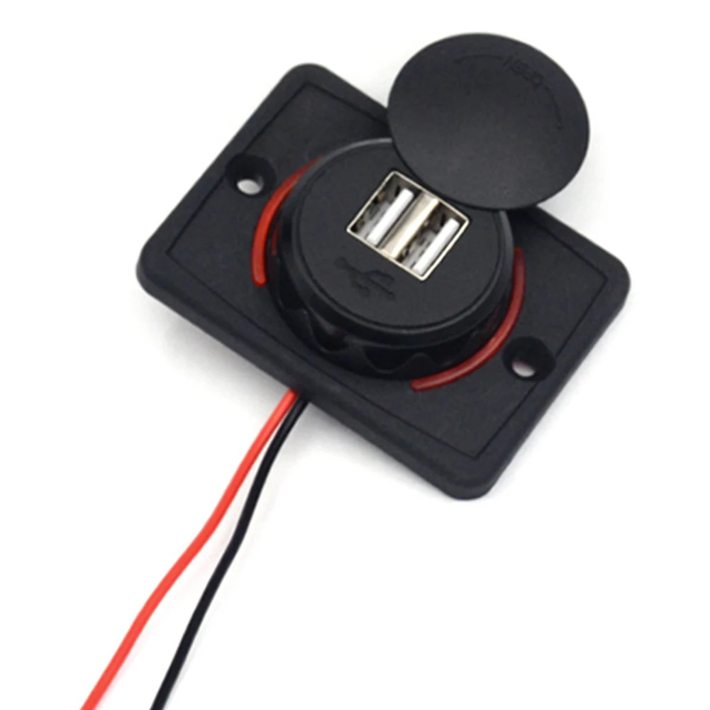Быстрый нейлоновый безопасный адаптер 3.1A двойной USB аксессуары лодка с крышкой 12-24V Caravan автомобильное зарядное устройство портативная розетка