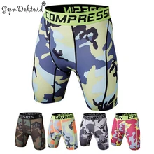 Компрессионные шорты для бега камуфляжные мужские Леггинсы Колготки для баскетбола, йоги для тренировок, фитнеса, марафона Спортивная одежда для бега