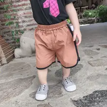 Новинка года; сезон лето; стильная детская одежда в Корейском стиле; однотонные спортивные повседневные брюки для малышей; тонкие брюки-Капри