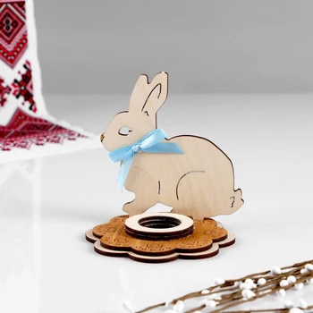 

Souvenir - an egg stand "Rabbit", 12x10 cm, oak - blue 4922382