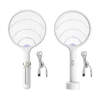 

Electric Mosquito USB Rechargeable Racket Anti Insect Fly Bug Zapper Killer Portable Handheld