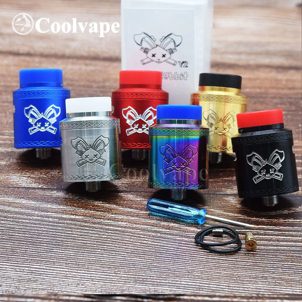 Атомайзер Dead Rabbit V2 RDA бак с двойной катушкой 24 мм Squonk BF PIN vs Rta | Электроника