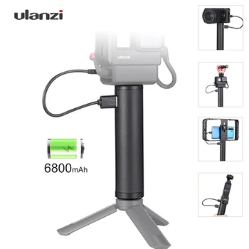 

Ulanzi BG-2 6800mAh Power Selfie Stick Handgrip for Gopro 7 6 5 Black Grip Stick Type-C Power Supply for Pocket camera fimi