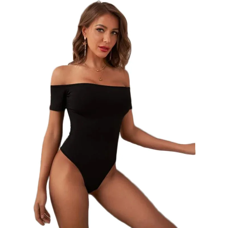 Summer Body Women Off Shoulder Sexy Bodysuits Overalls Womens Elegant Skinny Bodysuit Bodycon Jumpsuits Rompers Drop shipping